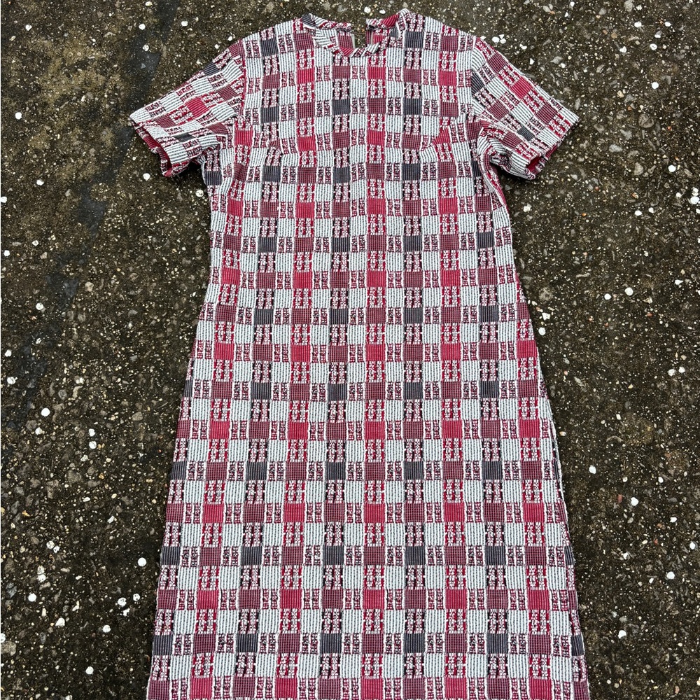 Vintage Checked Midi Dress